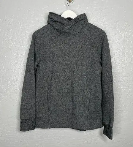 Lululemon  Women 6 Heathered Gray Hoodie Sweatshirt Kangaroo Pocket Thumbholes