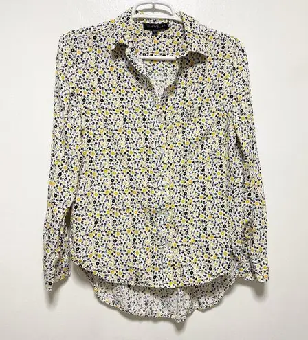 Velvet Heart Velvet Floral Heart Long Sleeved Button Down Top