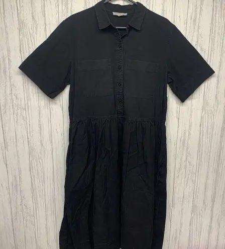 Everlane Womens Size 10  Black Shirt Dress EUC