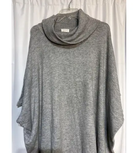 Caslon Women's Gray Cowl Neck Poncho Cape Pullover Sweater Plus Size 0X/1X