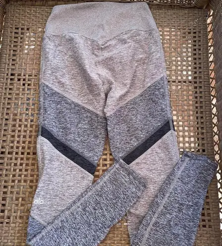 Alo Brown Gray Colorblock HighWaist Alosoft Sheila Legging