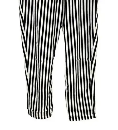 Sans Souci NWT Striped Lightweight Satin Feel Trouser Ankle Pant XL Black White
