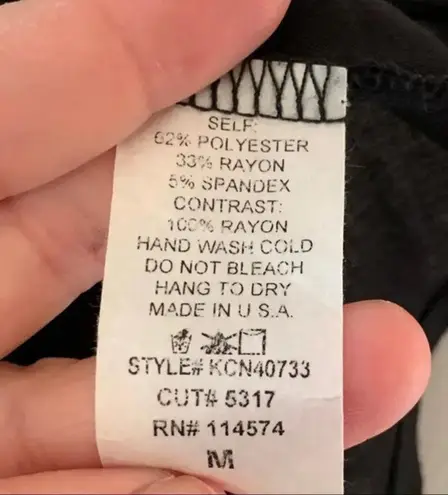 Pleione Anthro Black White Striped Tunic Tee Women’s Size Medium Springs Top