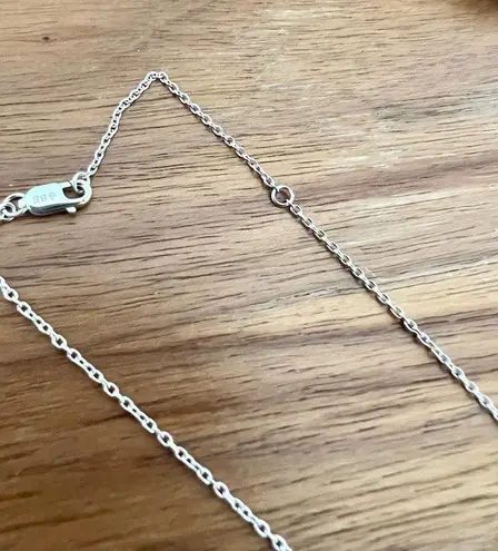 Sterling Silver Diamond Pendant Necklace and Earrings Set New