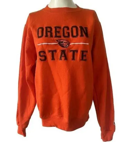 Champion Oregon State University OSU Beavers Orange Crew Neck Sweatshirt XS