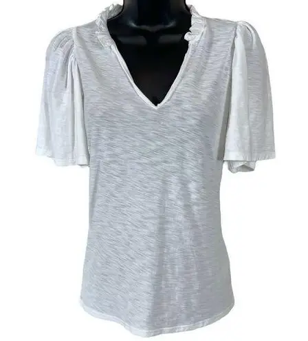 Nation Ltd Tierra Flirty Flutter Sleeve Tee in White