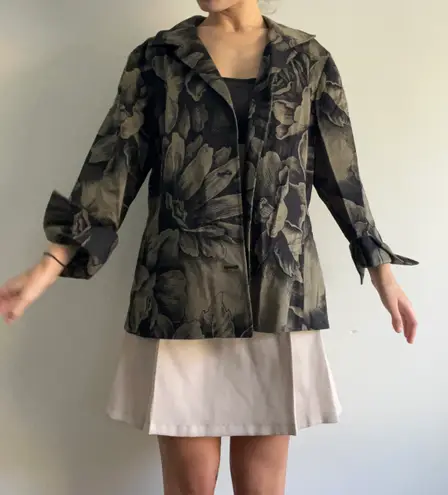 Ellen Tracy Flower Print Blazer Size 16