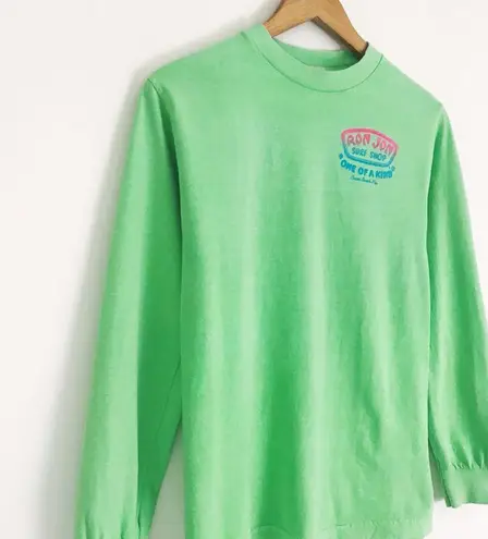 Y2K ✨ Neon RON JON Surf Shop Long Sleeve Tee Green