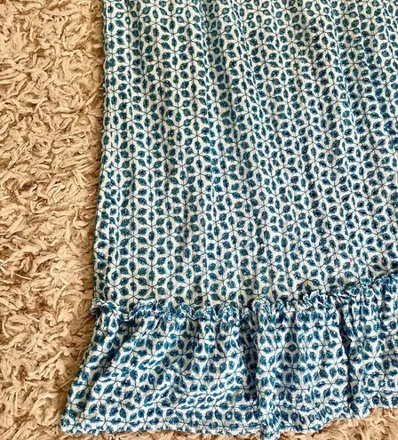 Blue Rain Eyelet Maxi Dress