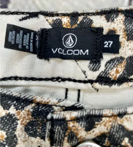 Volcom Skinny High Rise Leopard Print Jeans NWT!