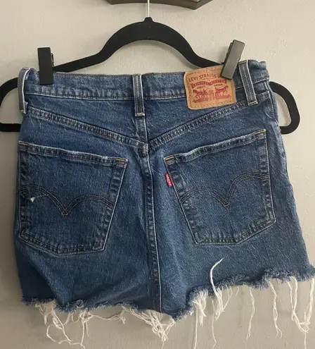 Levi's Wedgie Straight High Rise Denim Cut Off Shorts Size 27