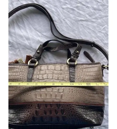 Brahmin Mercury Crescent Textured Leather Medium Asher Satchel Bag Purse