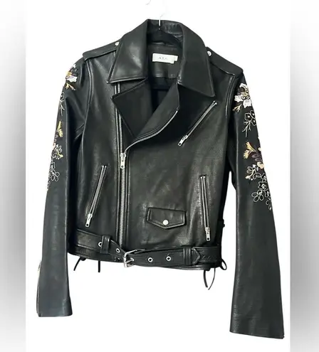 ALC Frank A.L.C. Benson Embroidered Leather Jacket