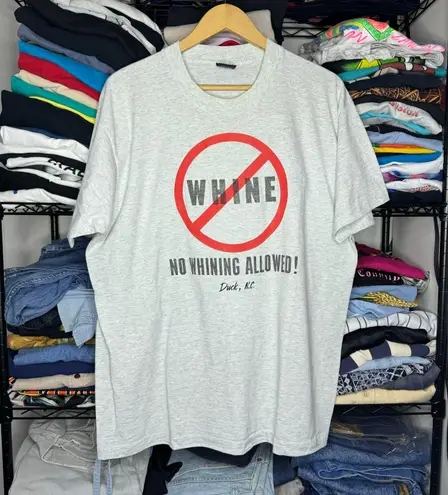 Screen Stars Vintage Made in USA Duck North Carolina Fun Graphic T-Shirt “No Whining Allowed!” size XL