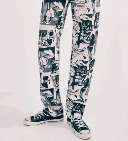 Reformation Cynthia High Rise Straight Leg Jeans Typical Girls Print