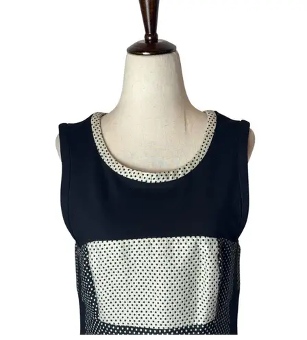 Yoana Baraschi Anthropologie Dress Women 8 Black Dotted Column Sheath Mini Retro