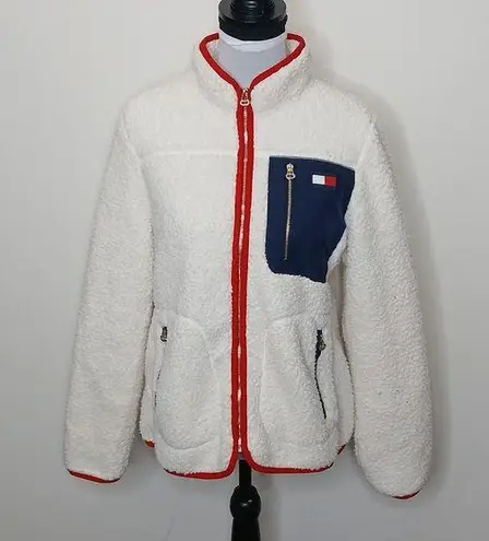 Tommy Hilfiger fleece front zip sherpa jacket size small thumbnail 1