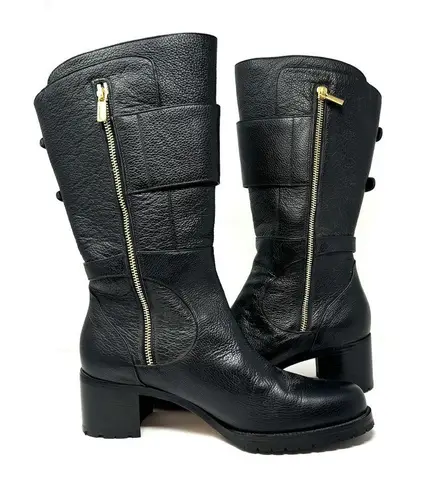 SARAH FLINT Jet Set Combat Boots, made in Italy, size 41, NWOT Black