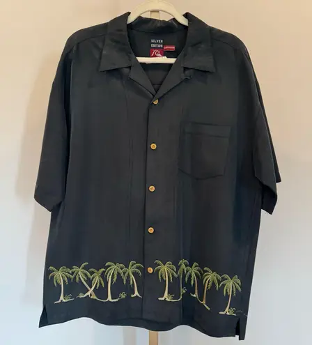 Quicksilver Vintage Quiksilver Silver Edition Aloha Shirt M – Palm Tree Embroidery