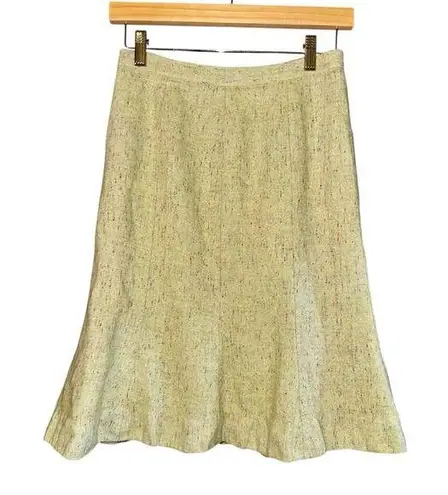 Vintage Idea Wool Blend Tweed Green Skirt Women 4 Warm Preppy Librarian Academia
