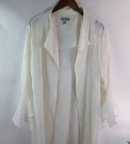 Erica Brooke 18 White Long Open Duster Plus