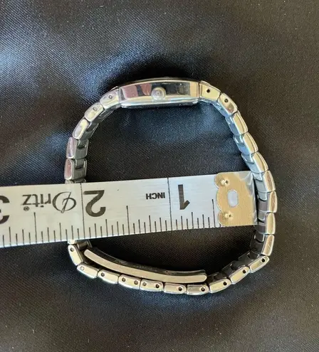 Bulova Women’s stainless steel watch silver & black with diamonds