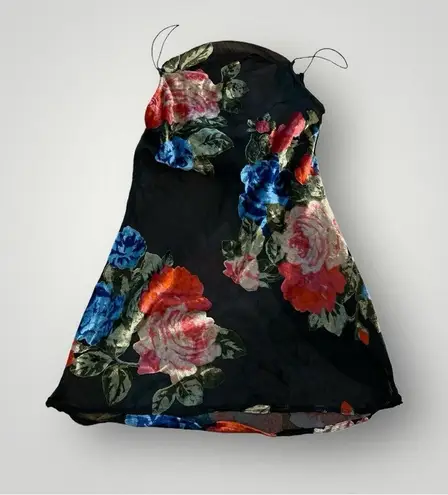 Show Me Your Mumu REVOLVE- Sabine Slip Dress in Midnight Fiesta Burnout Velvet XS