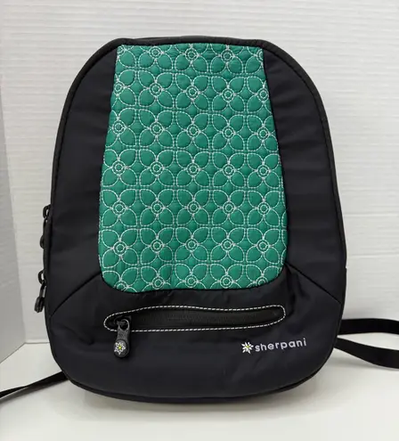Sherpani Quilted Green and Black Backpack