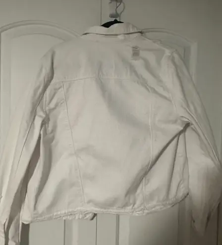 White Denim Jean Jacket Size L