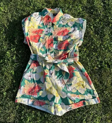 Roots Romper Sea Foam Floral