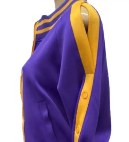 Rockstar Original Jacket size Small women’s purple and yellow cold shoulder