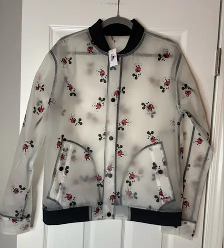 Disney NWT Mickey Mouse Sheer Rain Jacket, M - Image 1