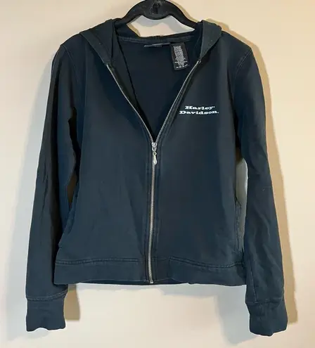 ✨ Harley Davidson Women’s Black Zip Up Hoodie Small