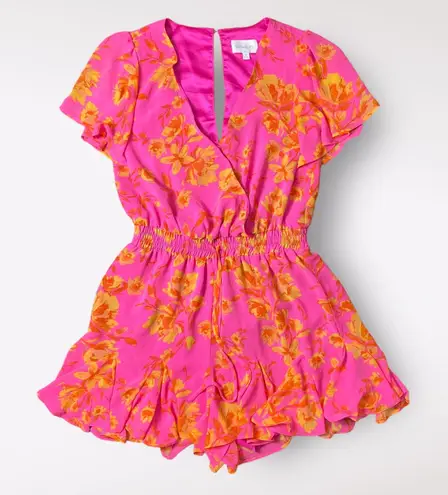 Sugarlips Hot Pink Hot Rod Babygirl Drawstring Romper Size S