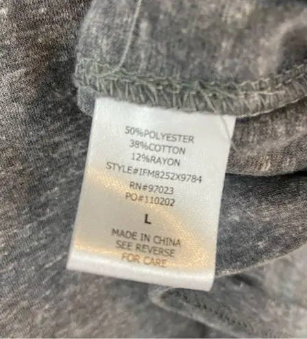 Mic and Jax Gray Desert Scene Cactus Flutter Sleeve Top Size Large