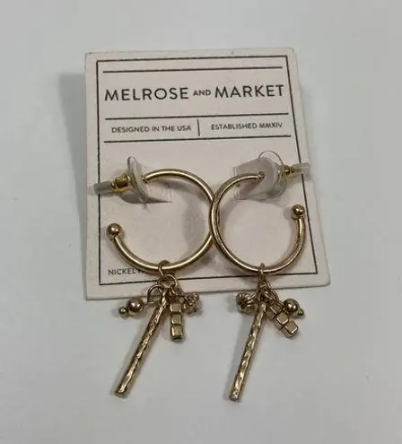 Melrose and Market 4/$25 NWT hoop earrings