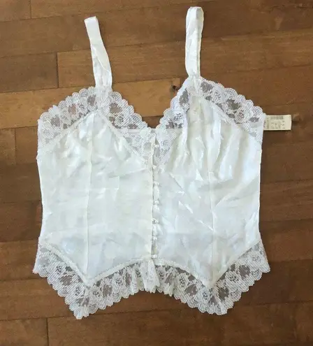 NWT 1980's Vintage, Lauren, Alexandra Bridal lingerie White camisole size large