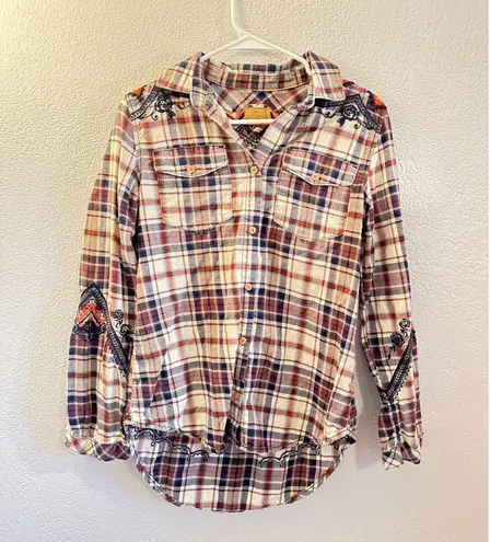 Driftwood Western Embroidered Cotton Shirt Small