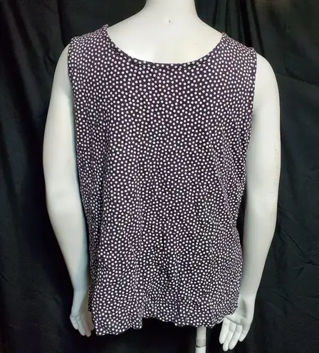 Lands'End  Blue & White Polka Dot Tank Top (L)