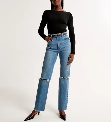 Abercrombie & Fitch A+F Curve Love Ultra High Rise 90s Straight Jean - Image 5