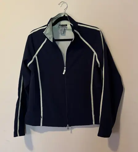 Oleg Cassini Sport Navy and Green Utility Jacket Blue Size M