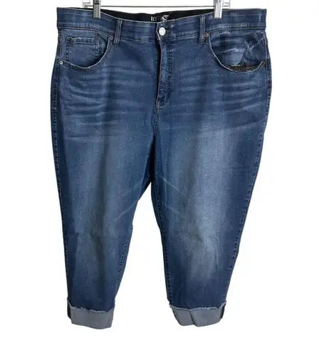 Terra & Sky Womens Pockets Zip Crop Jeans Size 20W