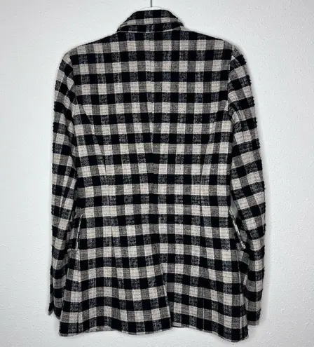 Smythe Lounge Blazer in Black & Stone Check NEW Size 6