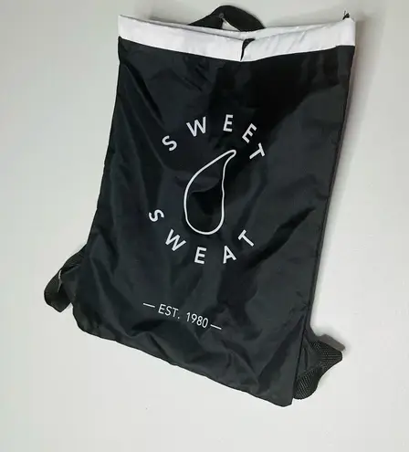 New Sweet Sweat Black Drawstring Gym Travel Bag Backpack