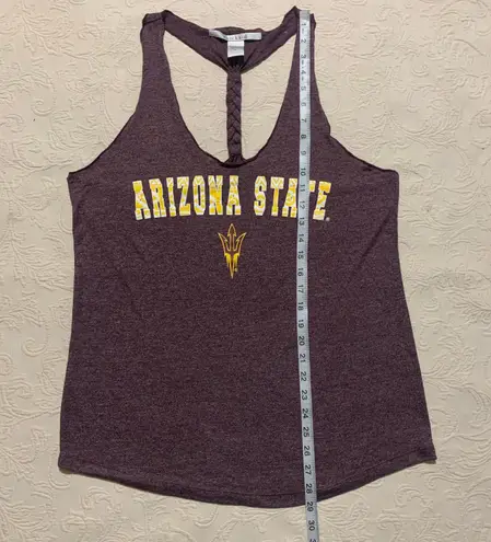 Chicka-d Maroon Arizona State Racer Back Braided Sleeveless Tank Top