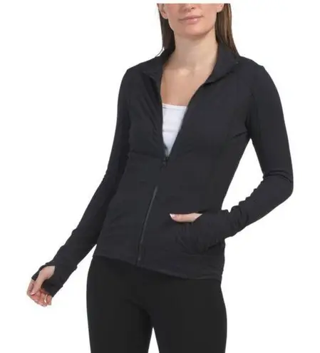 X by Gottex Zip Up Women’s Black Athletic Jacket with a Hood Small