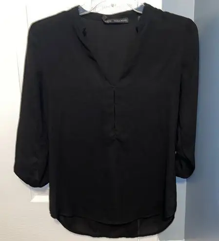 ZARA Black XS  3/4 buttoned up sleeved work shirt