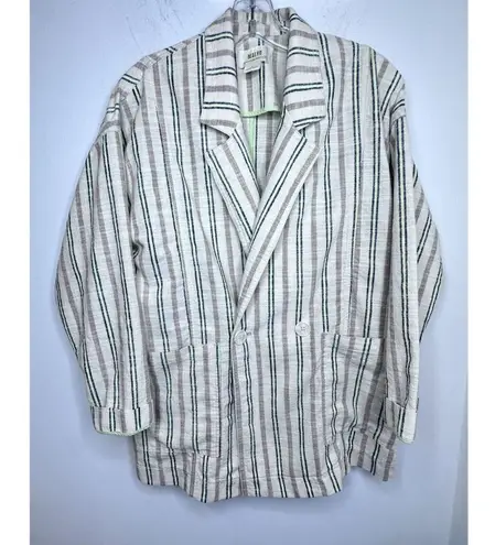 Maeve Anthropologie Meave Dolman Sleeve Striped Blazer Women's XS Boyfriend Classic