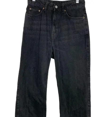 Weekday Row High Rise Wide Straight Leg Jeans Size 28