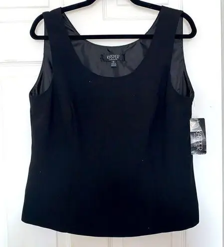 Kasper  Black Tank Top